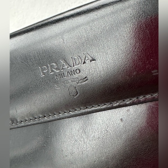 PRADA Spazzolato Leather Compact Wallet - Picture 3 of 14